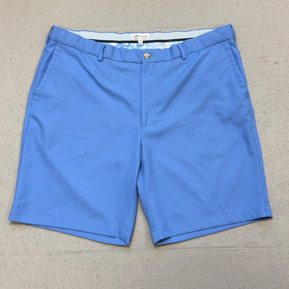 Peter Millar Salem Performance Golf Shorts Mens 40 Blue Stretch‎ 9" Union League